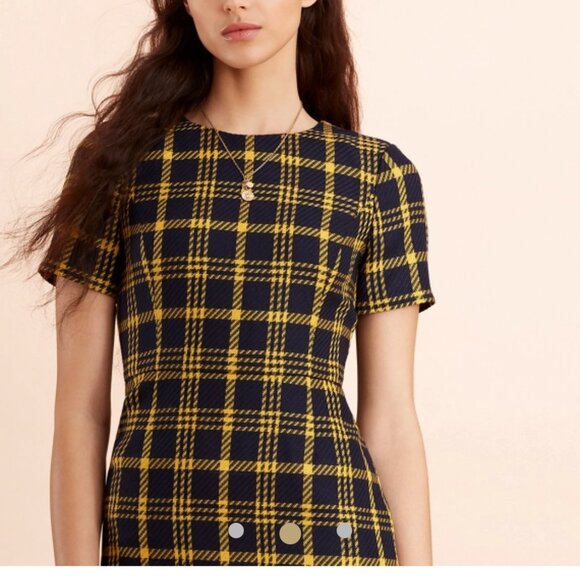 Brooks Brothers Plaid Wool-Blend Sheath Dress - Picture 1 of 5